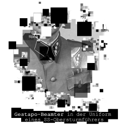 Gestapo-Beamter in der Uniform eines SS-Obersturmführers